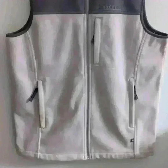 WINDRIVER | Men's Gray Two-Toned Full-Zip Collard  Polar Fleece Vest - Picture 2 of 6